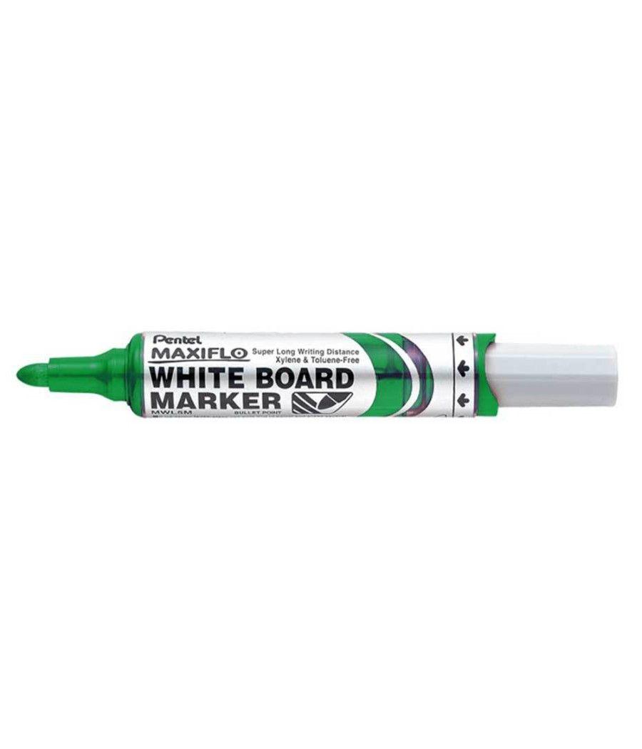 Rotulador maxiflo pentel para pizarra blanca color verde - Imagen 1