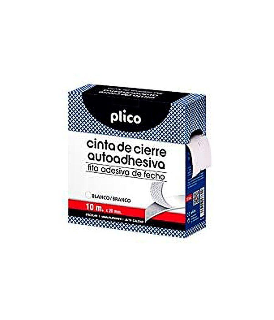 Cinta de cierre adhesiva plico velcro blanco 20mm x 10m - Imagen 1