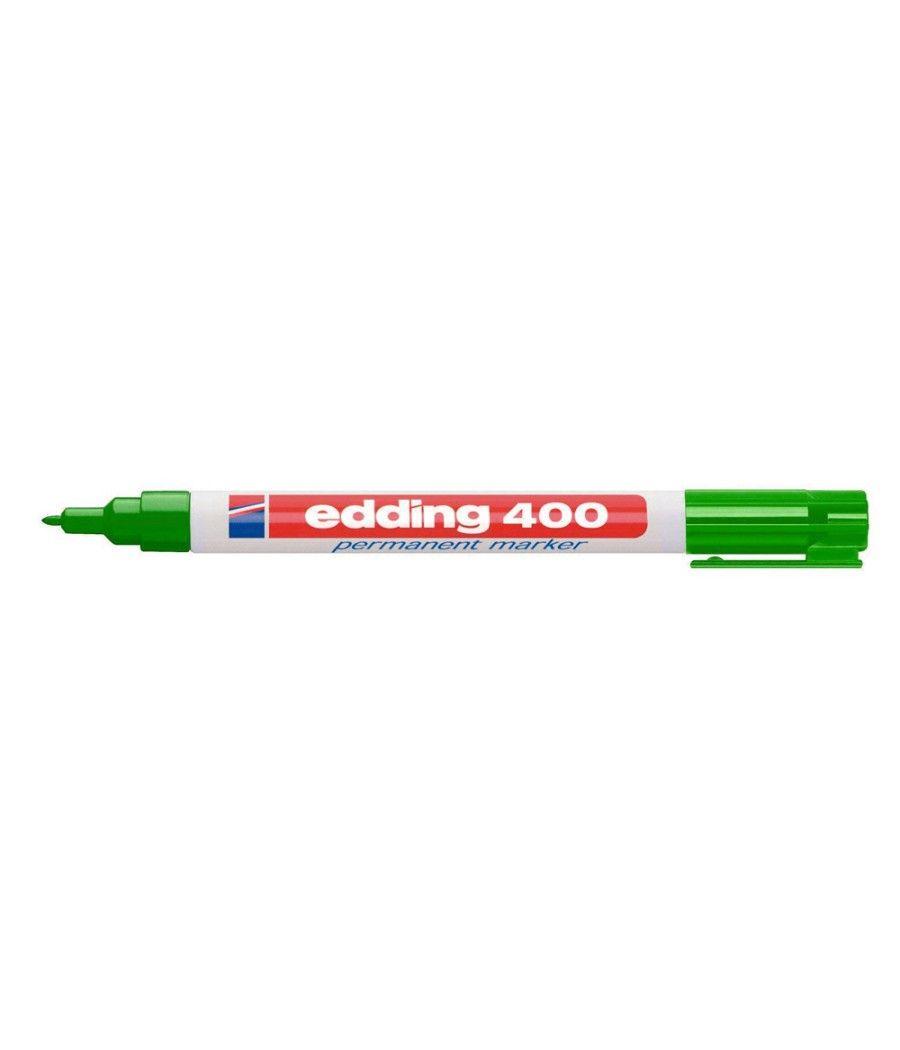 Rotulador edding marcador permanente 400 verde punta redonda 1 mm - Imagen 1