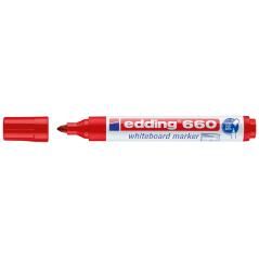 Rotulador edding para pizarra blanca 660 color rojo punta redonda 1,5-3 mm - Imagen 1