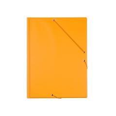 Carpeta liderpapel gomas folio 3 solapas cartón forrado pvc naranja - Imagen 1