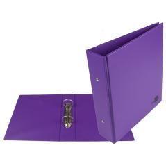 Carpeta de 2 anillas 40 mm redondas liderpapel a5 cartón forrado pvc violeta - Imagen 1