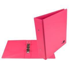 Carpeta de 2 anillas 40 mm redondas liderpapel a5 cartón forrado pvc fucsia - Imagen 1