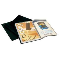 Carpeta liderpapel escaparate 40 fundas pvc folio negro - Imagen 1