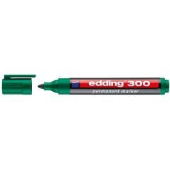 Rotulador edding marcador permanente 300 verde punta redonda 1,5-3 mm recargable - Imagen 1