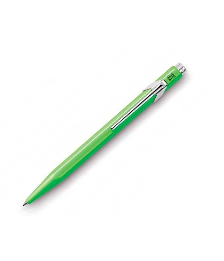 Bolígrafo caran d'ache 849 fluo verde limon punta media - Imagen 1