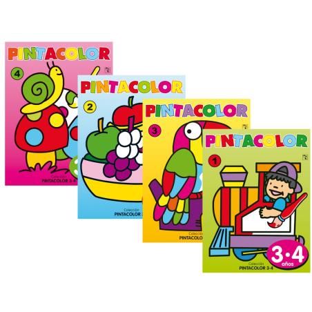 Cuaderno para colorear pinta color para niños de 3-4 años 16 paginas 280x210 mm - Imagen 1