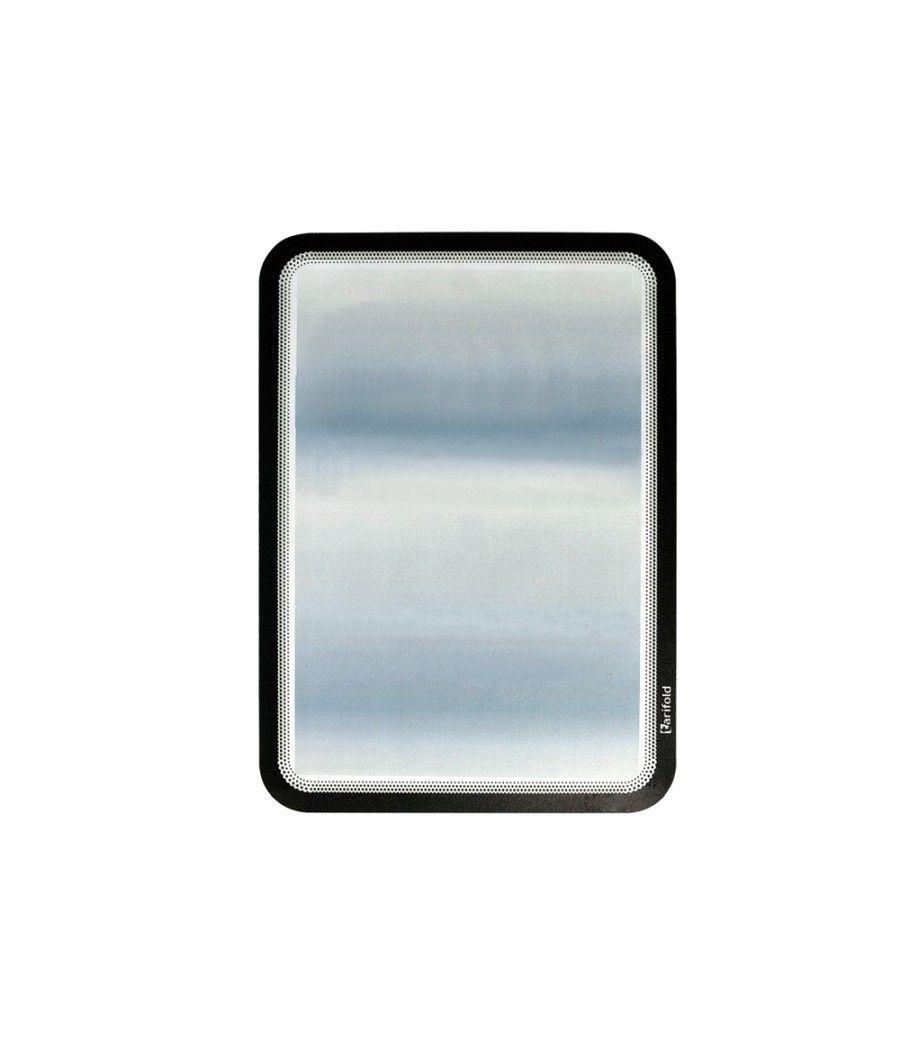 Marco porta anuncios tarifold magneto din a4 dorso adhesivo removible color negro pack de 2 unidades - Imagen 1