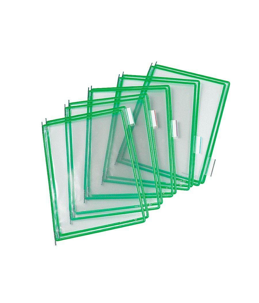 Funda para portacatalogo tarifold din a4 color verde pack de 10 unidades - Imagen 1