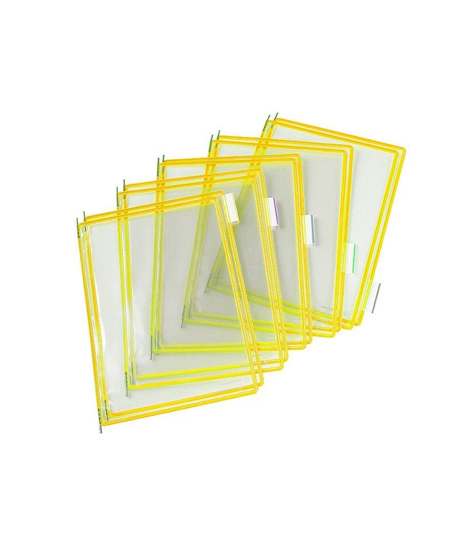 Funda para portacatalogo tarifold din a4 color amarillo pack de 10 unidades - Imagen 1