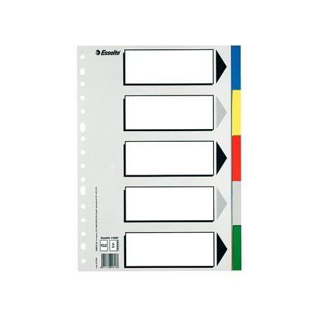Separador esselte plástico juego de 5 separadores din a4 con 5 colores multitaladro - Imagen 1