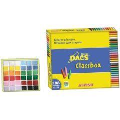 Lápices de cera dacs classbox caja de 288 unidades 12 colores surtidos - Imagen 1