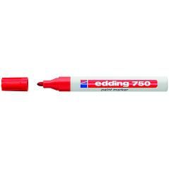 Rotulador edding punta fibra 750 rojo punta redonda 2-4 mm - Imagen 1
