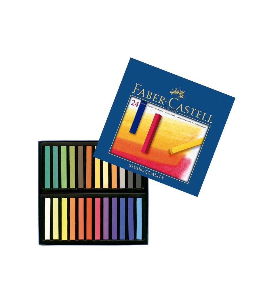 Tiza pastel faber castell estuche cartón de 24 unidades colores surtidos - Imagen 1