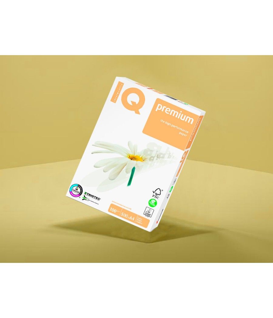 Papel fotocopiadora iq premium din a4 100 gramos paquete de 500 hojas - Imagen 1