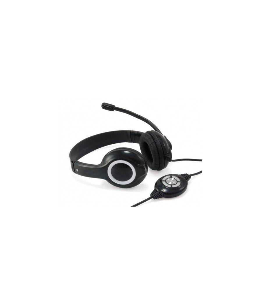 Conceptronic CCHATSTARU2B auricular y casco Auriculares Alámbrico Diadema Calls/Music USB tipo A Negro, Rojo - Imagen 1