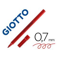 Rotulador tratto office fine punta de fibra trazo 0,7 mm rojo - Imagen 1
