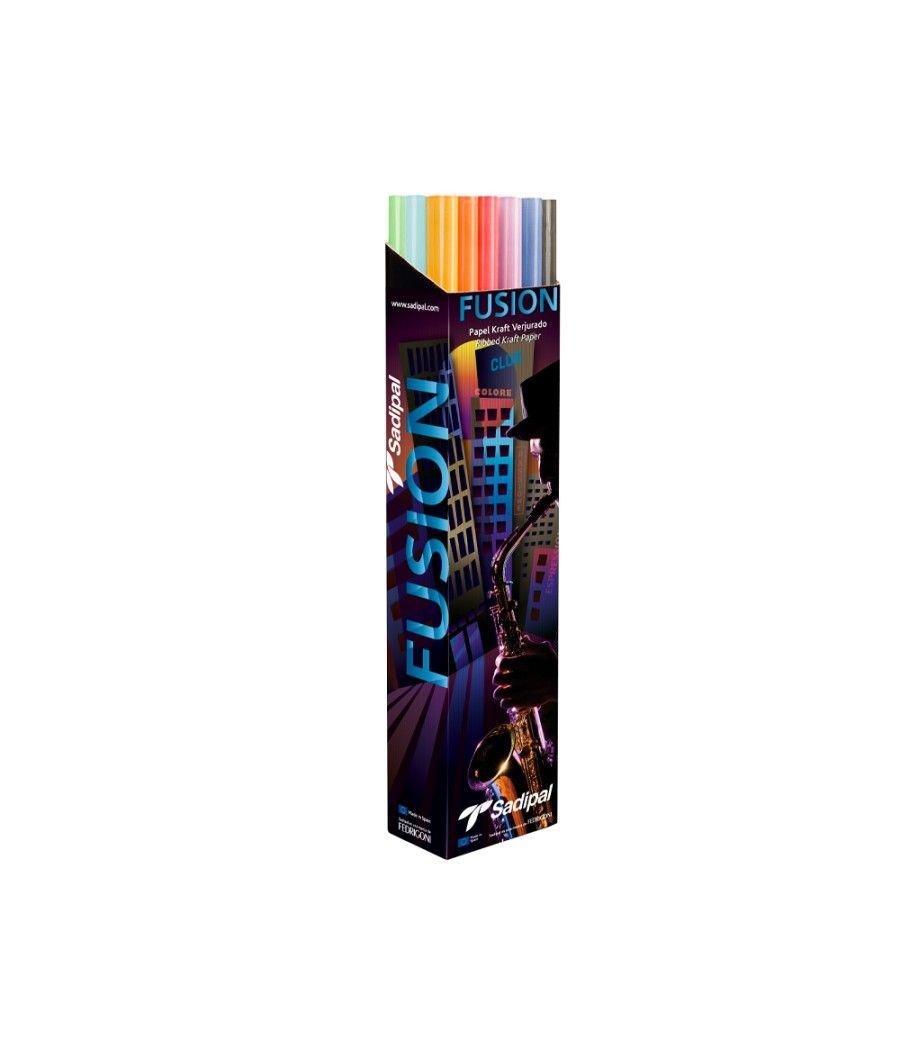 Papel kraft fusion 1x3 mt expositor 24 rollos colores surtidos - Imagen 1