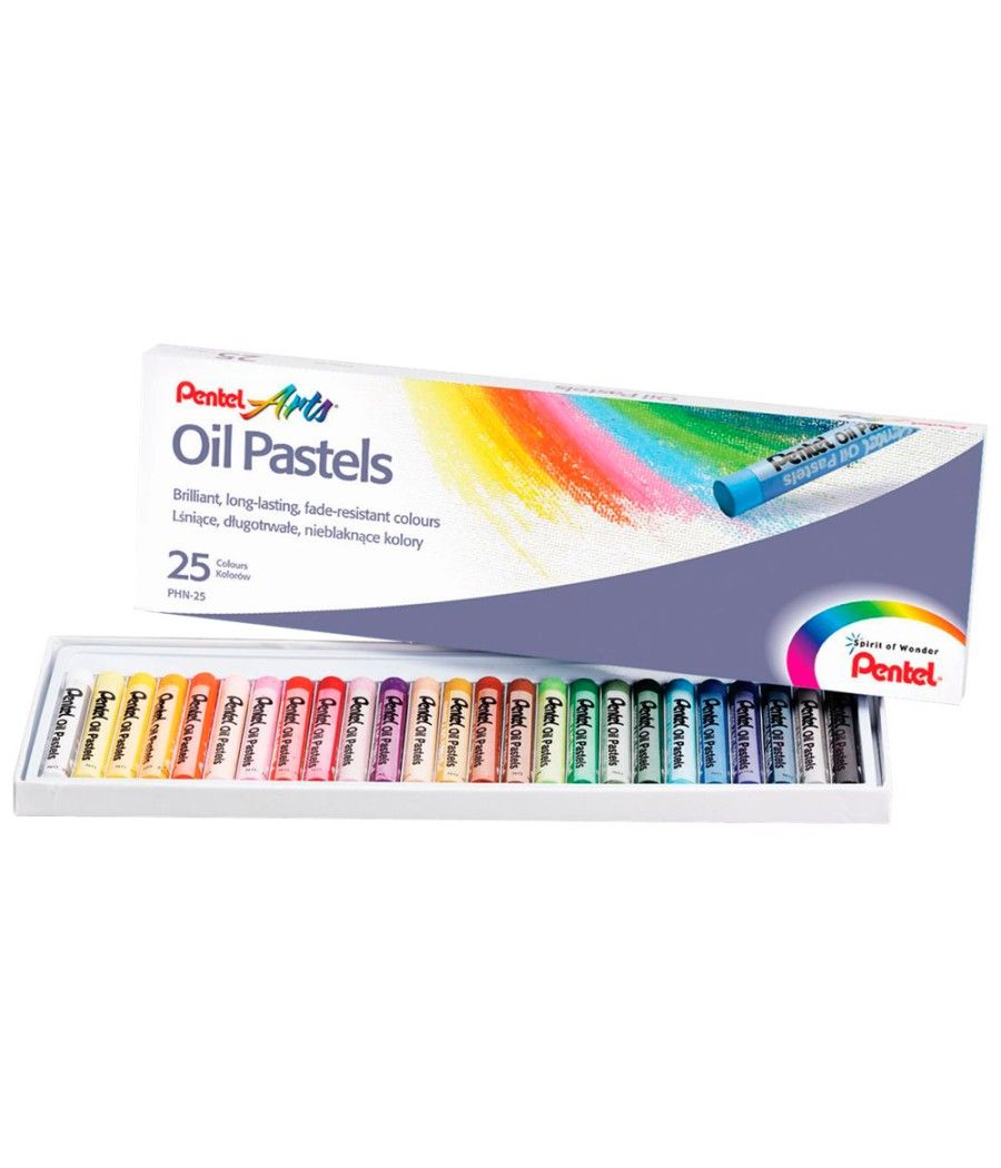 Lápices pentel oil pastel caja de 25 colores surtidos - Imagen 1