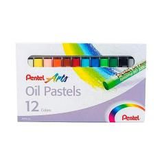 Lápices pentel oil pastel caja de 12 colores surtidos - Imagen 1