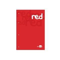 Bloc encolado liderpapel cuadro 5 mm rojo a4 natural 100 hojas 100 g/m2 - Imagen 1