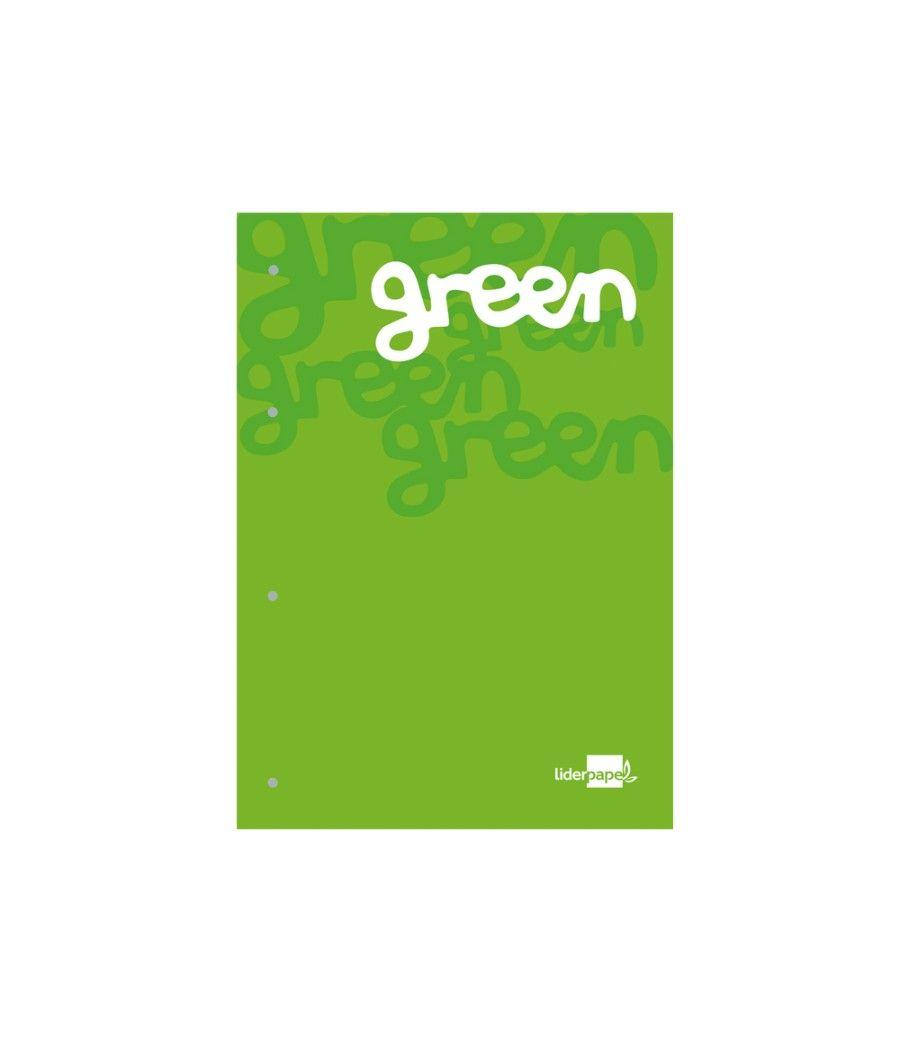 Bloc encolado liderpapel cuadro 5 mm verde a4 natural 100 hojas 100 g/m2 - Imagen 1