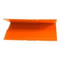 Carpeta liderpapel gomas plástico folio solapa color naranja - Imagen 1