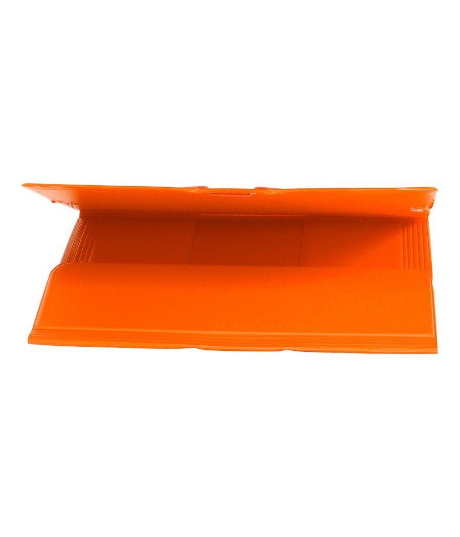 Carpeta liderpapel gomas plástico folio solapa color naranja - Imagen 1