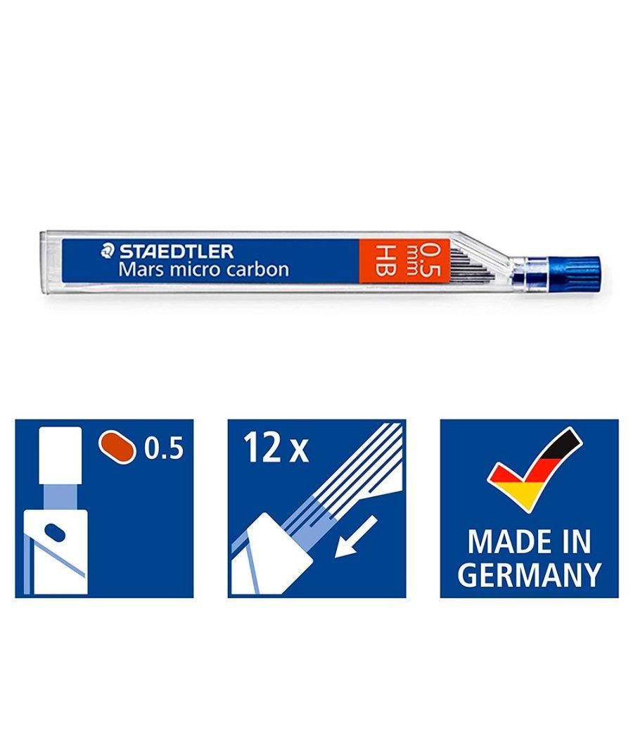 Minas staedtler mars micro grafito 0,5 mm hb tubo con 12 minas - Imagen 1