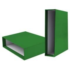 Caja archivador liderpapel de palanca cartón din-a4 documenta lomo 82mm color verde - Imagen 1
