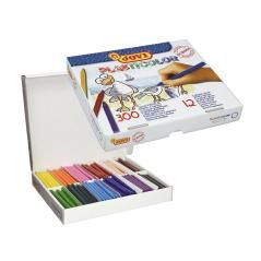 Lápices cera jovi plásticolor caja de 300 unidades 25 colores surtidos - Imagen 1