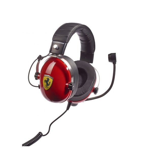 Thrustmaster New! T.Racing Scuderia Ferrari Edition Auriculares Alámbrico Diadema Juego Negro, Rojo - Imagen 2
