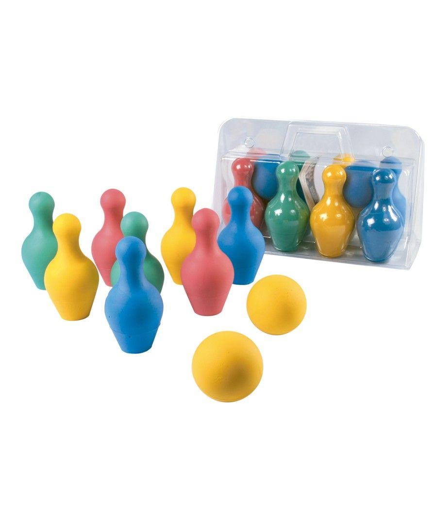 Juego de bolos amaya en foam 8 piezas y 2 pelotas longitud 18 cm - Imagen 1