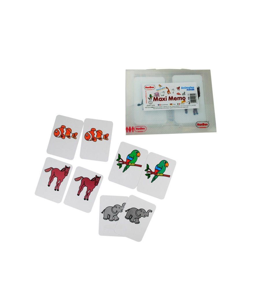 Juego tarjetas henbea animales plástico flexible 12x8.5 cm set 24 unidades - Imagen 1