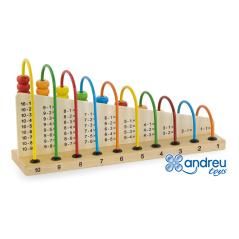 Juego andreutoys abacus madera para sumar y restar 29x14,5x7,5 cm - Imagen 1