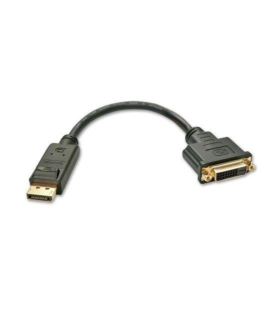 Lindy 41004 adaptador de cable de vídeo 0,15 m DisplayPort DVI-D Negro - Imagen 1