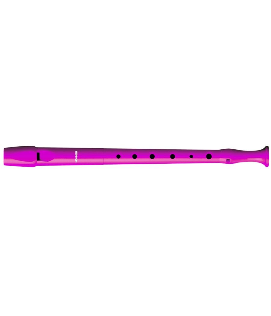 Flauta hohner 9508 color rosa funda verde y transparente - Imagen 1