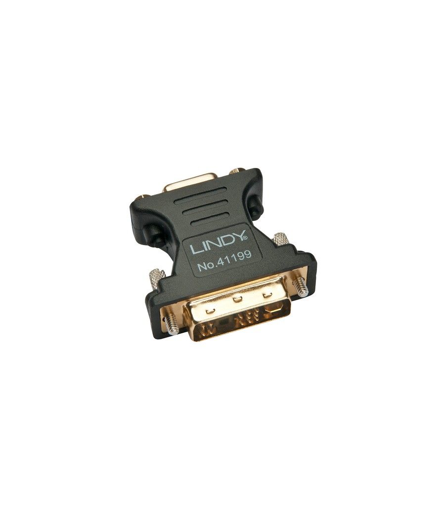 Lindy 41199 cambiador de género para cable VGA DVI-I Negro, Oro - Imagen 1