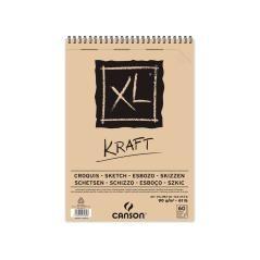 Bloc dibujo esbozo canson xl kraft din a4 kraft rayado beige espiral 21x29,7 cm 60 hojas 90 gr - Imagen 1