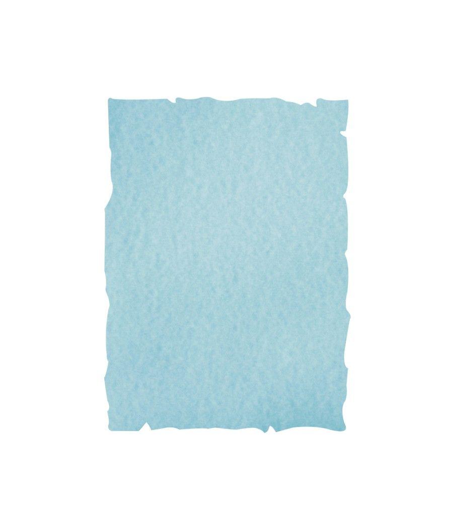 Papel color liderpapel pergamino con bordes a4 165g/m2 azul pack de 25 hojas - Imagen 1