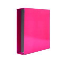 Caja archivador liderpapel de palanca cartón folio documenta lomo 75 mm rosa - Imagen 1