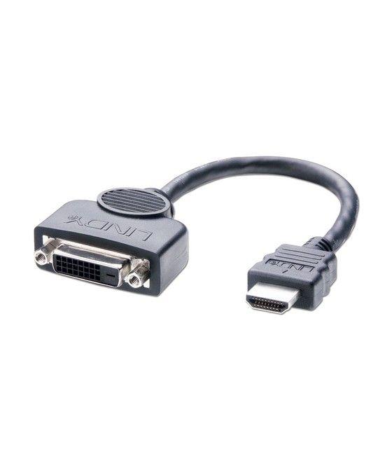 Lindy 41227 adaptador de cable de vídeo 0,2 m DVI-D HDMI Negro - Imagen 1