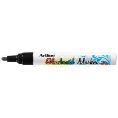 Rotulador artline glass marker especial cristal borrable en seco o humedo color negro - Imagen 1