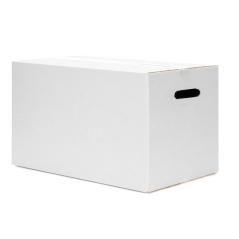 Caja para embalar q-connect blanca con asas doble canal 450x280 mm - Imagen 1