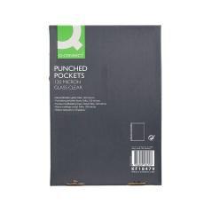 Funda multitaladro q-connect folio 120 mc cristal caja de 100 unidades - Imagen 1