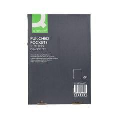 Funda multitaladro q-connect din a4 50 mc piel de naranja caja de 100 unidades - Imagen 1