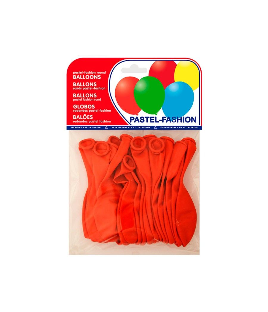 Globos pastel rojo bolsa de 20 unidades - Imagen 1