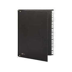 Carpeta clasificadora fuelle pardo cartón compacto folio 12 departamentos visor doble personalizables color negro - Imagen 1