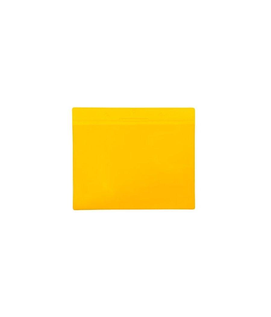 Funda tarifold magnética din a4 horizontal identificacion palets y estanterías amarillo pack de 10 unidades - Imagen 1
