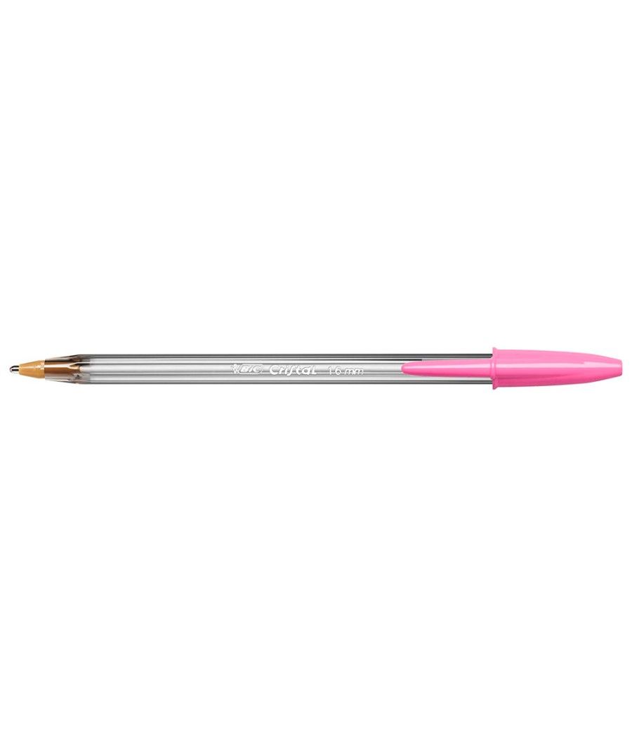 Bolígrafo bic cristal fun rosa punta 1,6 mm - Imagen 1